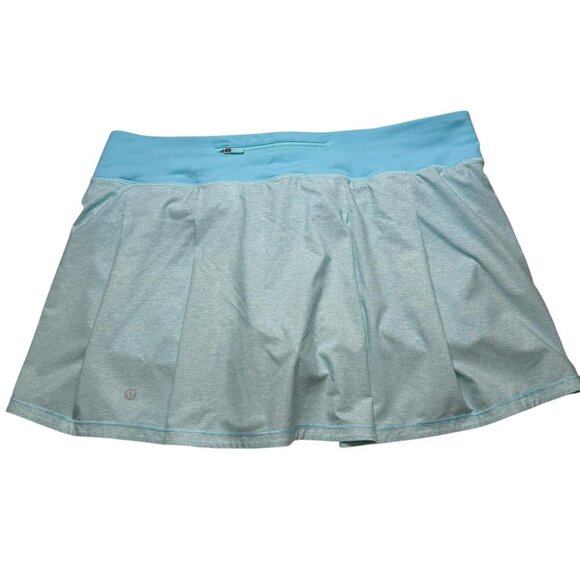 Lululemon Pace Rival Mid-Rise Skirt Tall *Heather Lux Multi Icing Blue - Picture 5 of 12